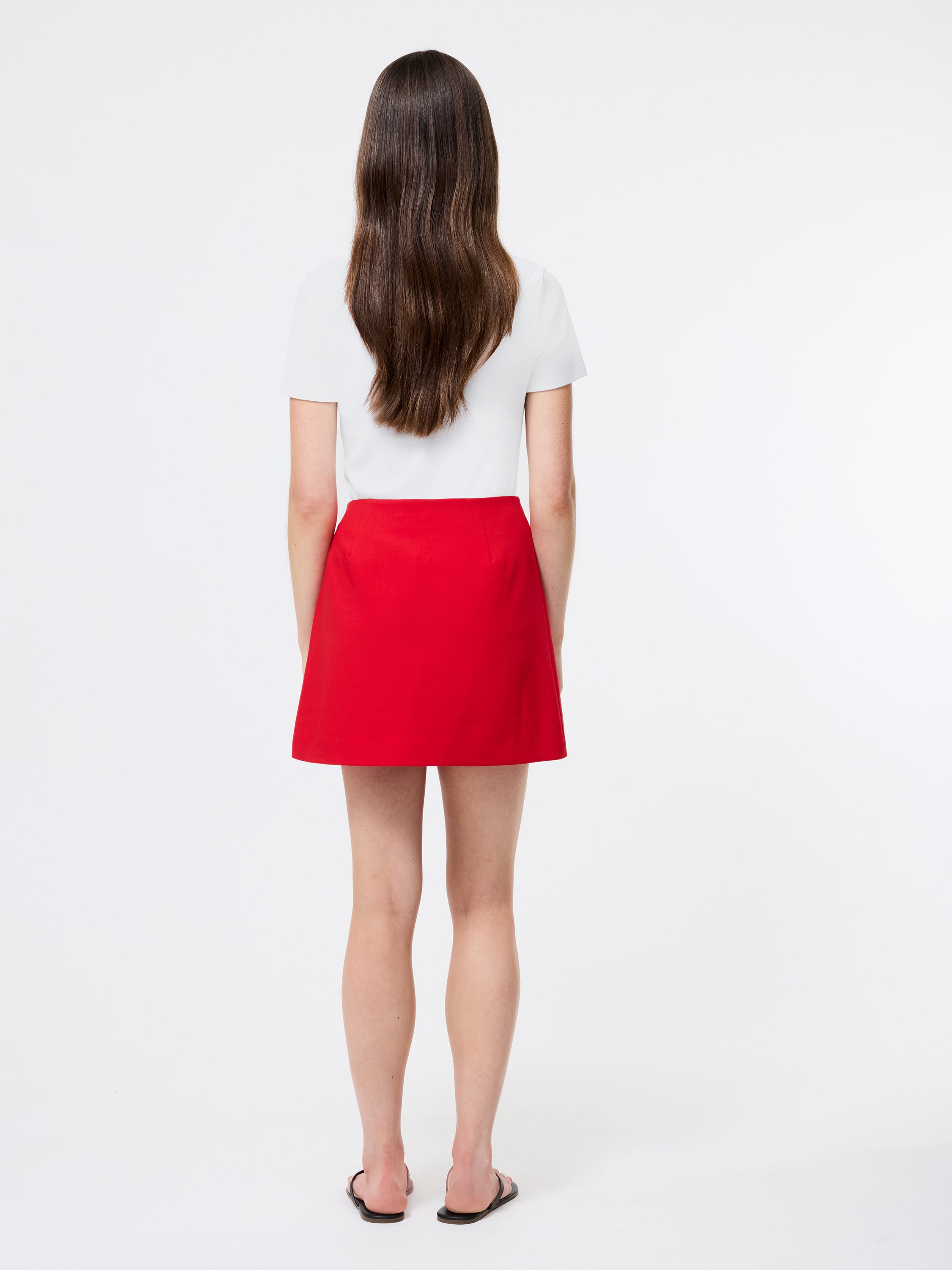 Azra Twill Double Breasted Mini Skirt