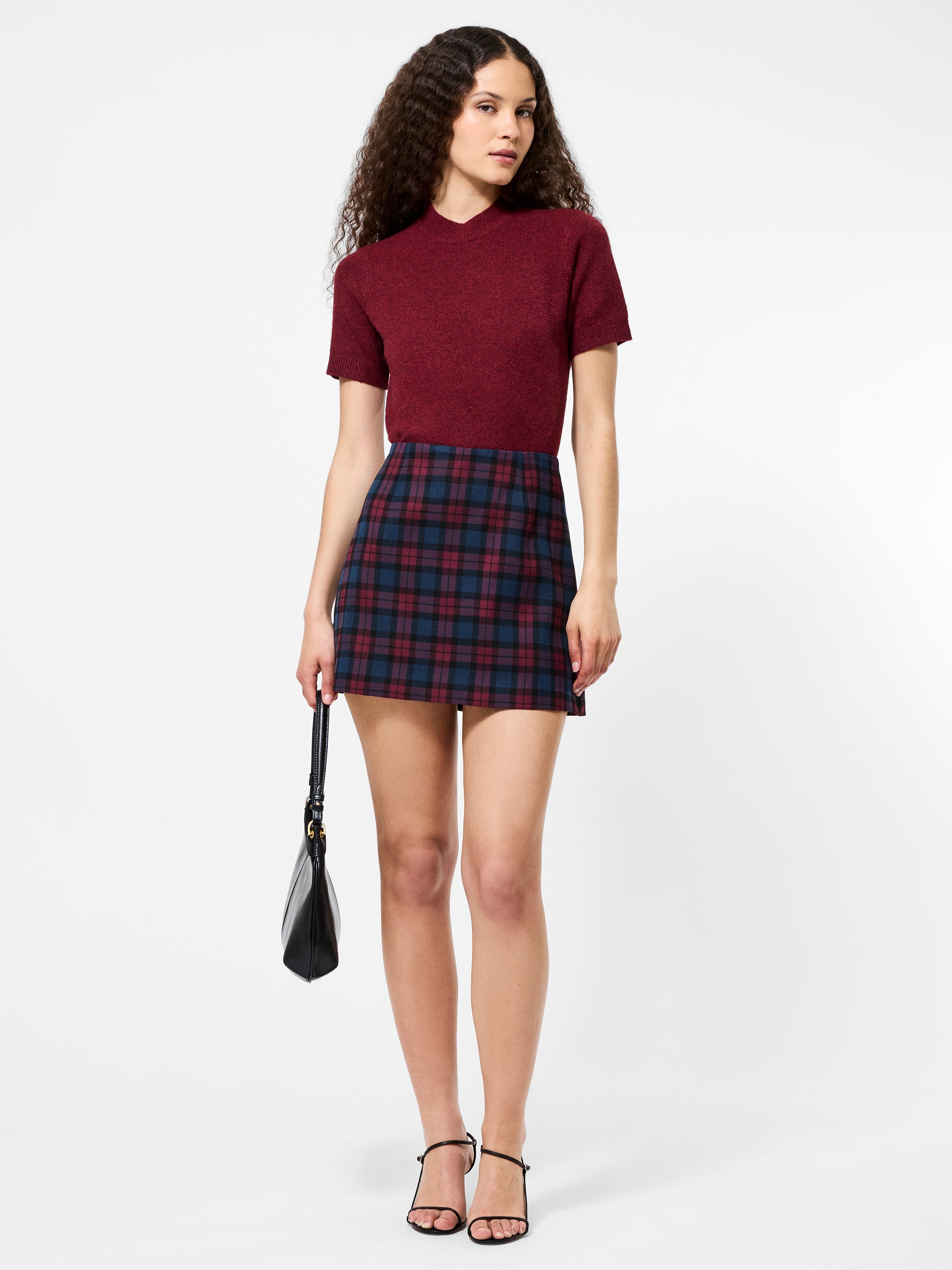 Melba Plaid Suiting Mini Skirt