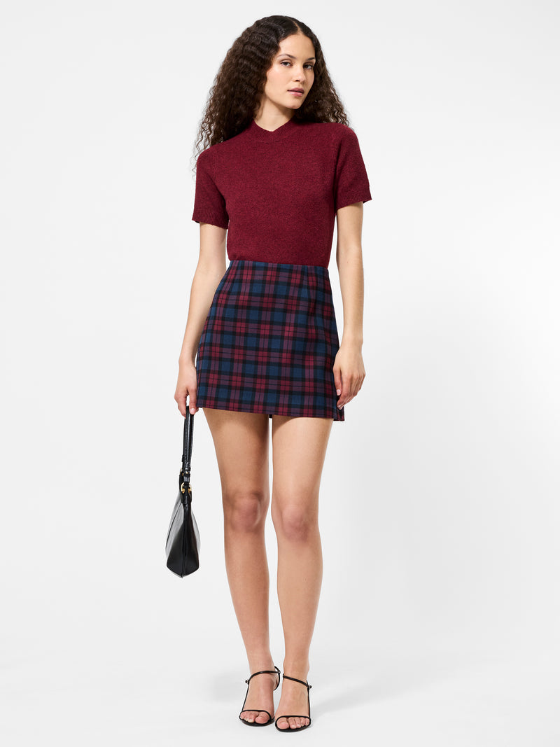 Melba Plaid Suiting Mini Skirt