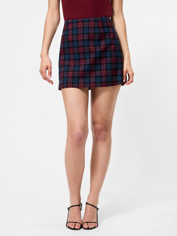 Melba Plaid Suiting Mini Skirt