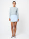Textured Boiled Wool Mini Skirt