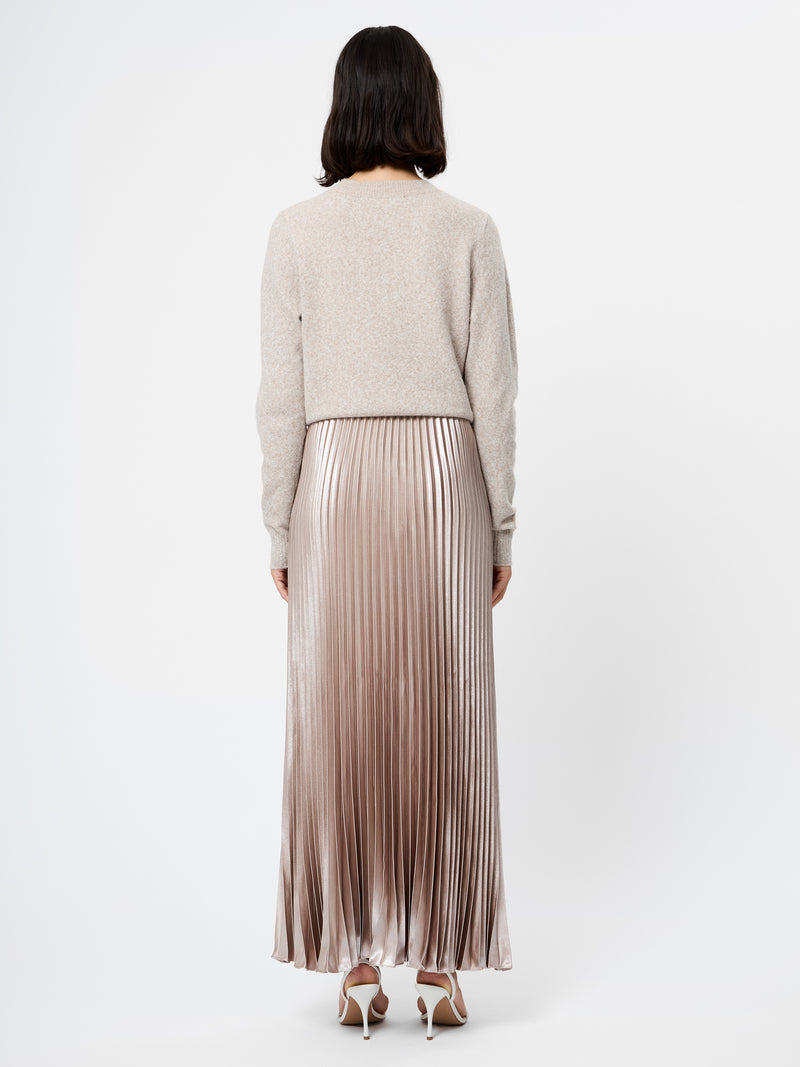 Marielle Metallic Satin Maxi Skirt