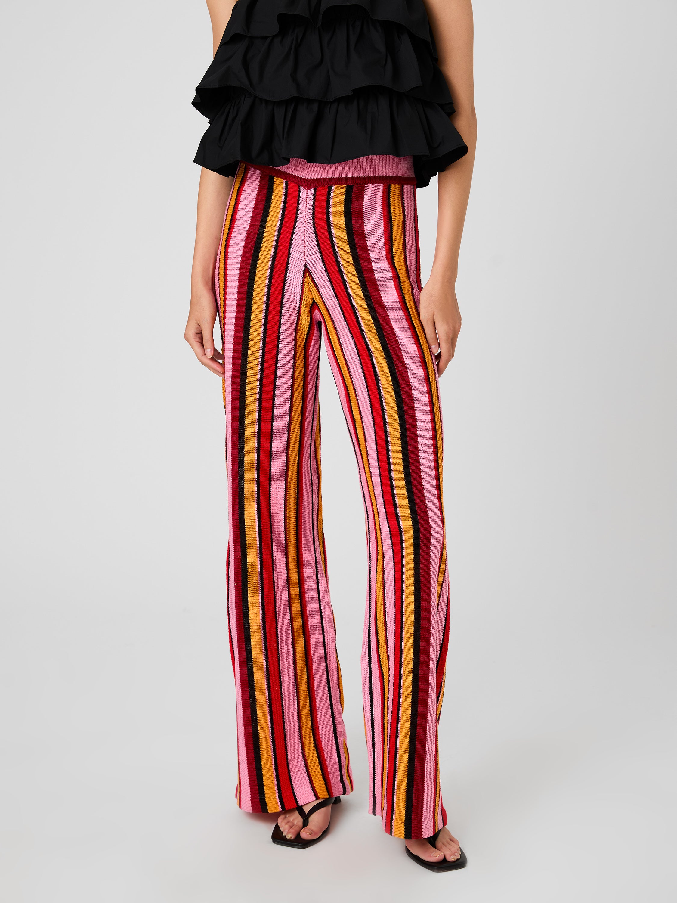MOTLEY KNIT FLARE PANTS View 2 | Women's Shop All