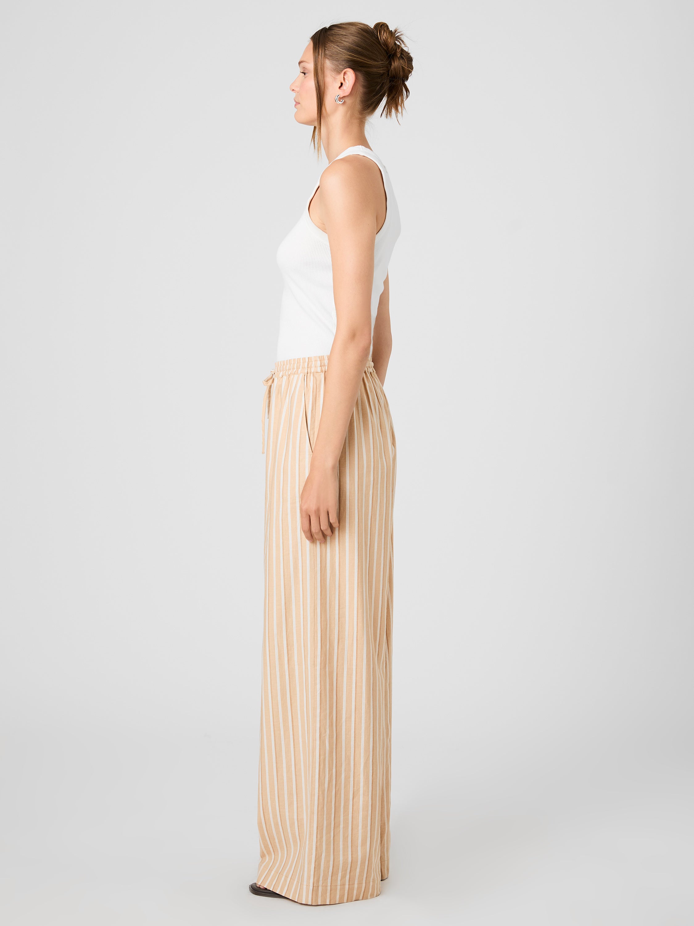 ASPEN LINEN DRAWSTRING PANTS VIEW 4 | Pants