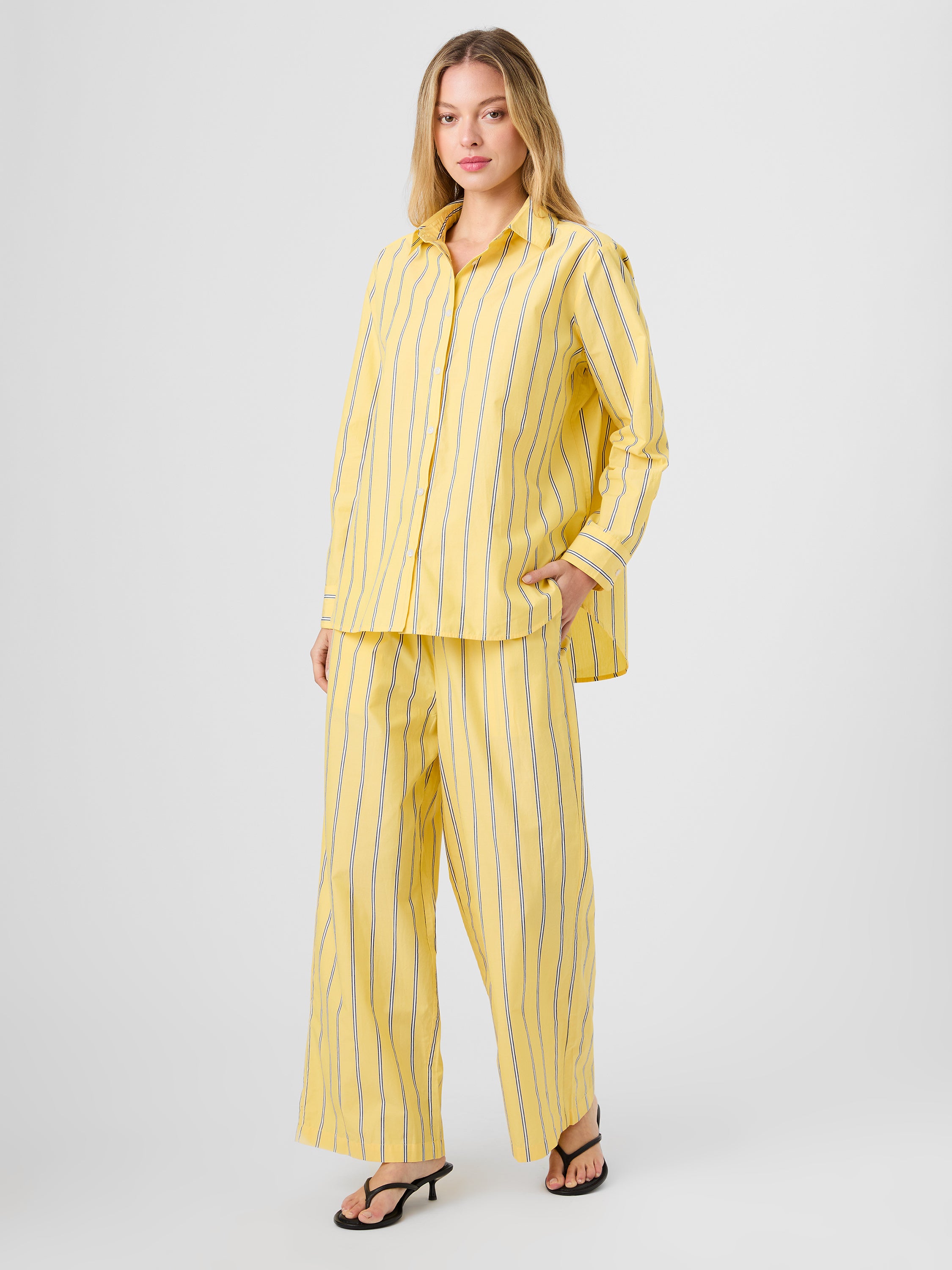 RHODES POPLIN NICO STRIPE DRAWSTRING PANT VIEW 6