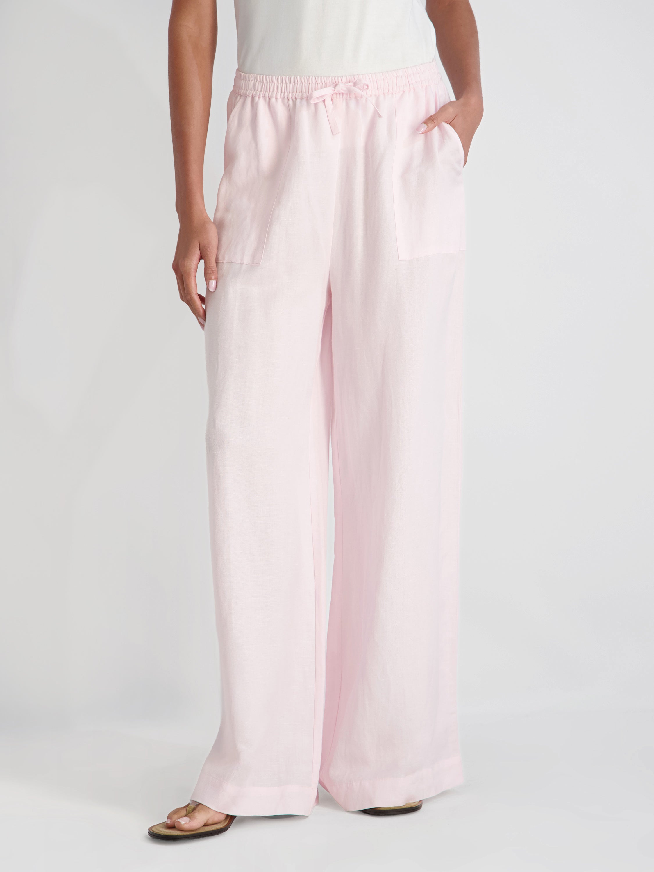 COOPER LINEN WIDE LEG PANTS View 2 | Pants
