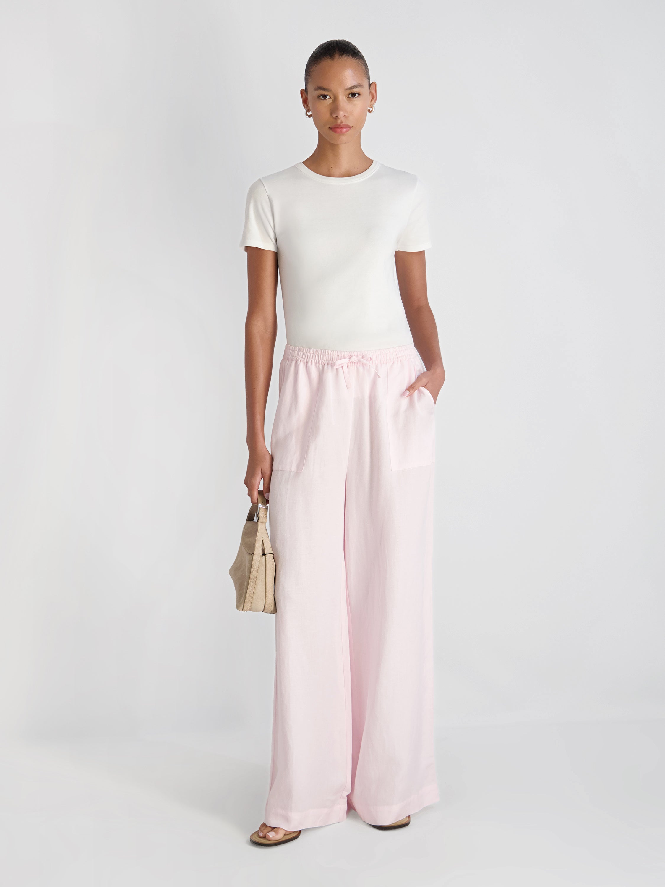 COOPER LINEN WIDE LEG PANTS View 1 | Pants