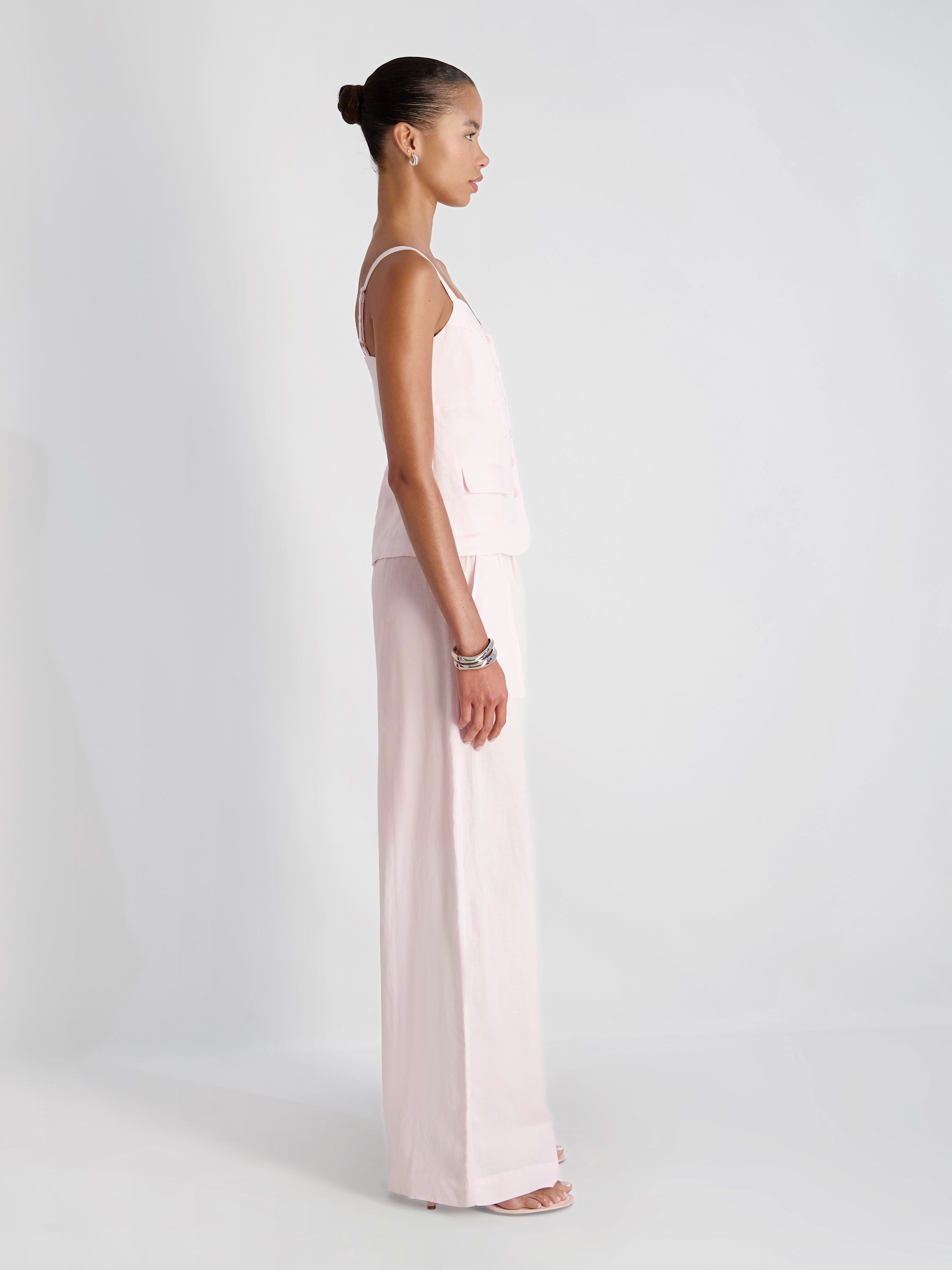 COOPER LINEN WIDE LEG PANTS VIEW 4 | Pants