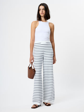 Marley Knit Striped Wide Leg Pant