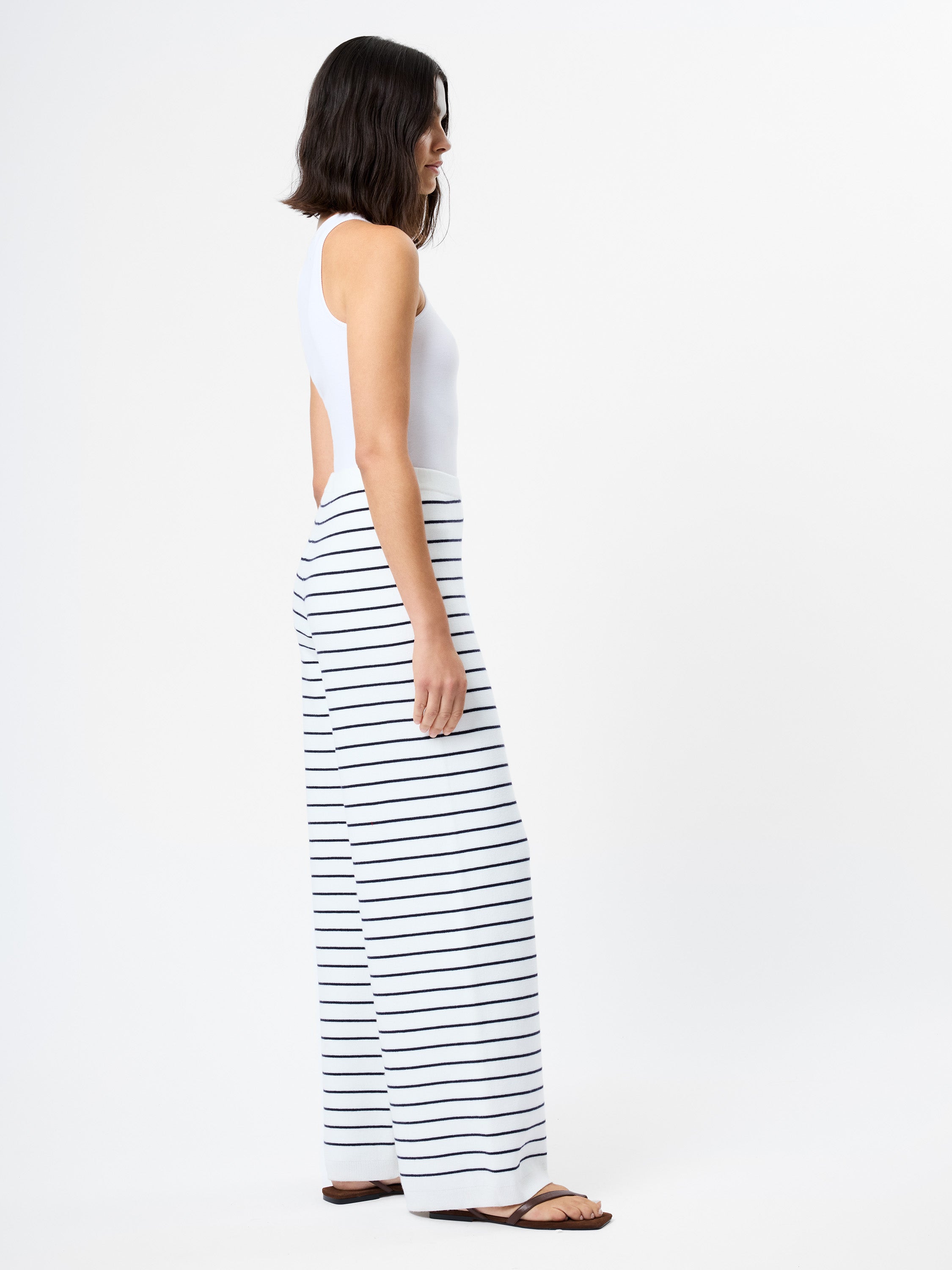 Marley Knit Striped Wide Leg Pant