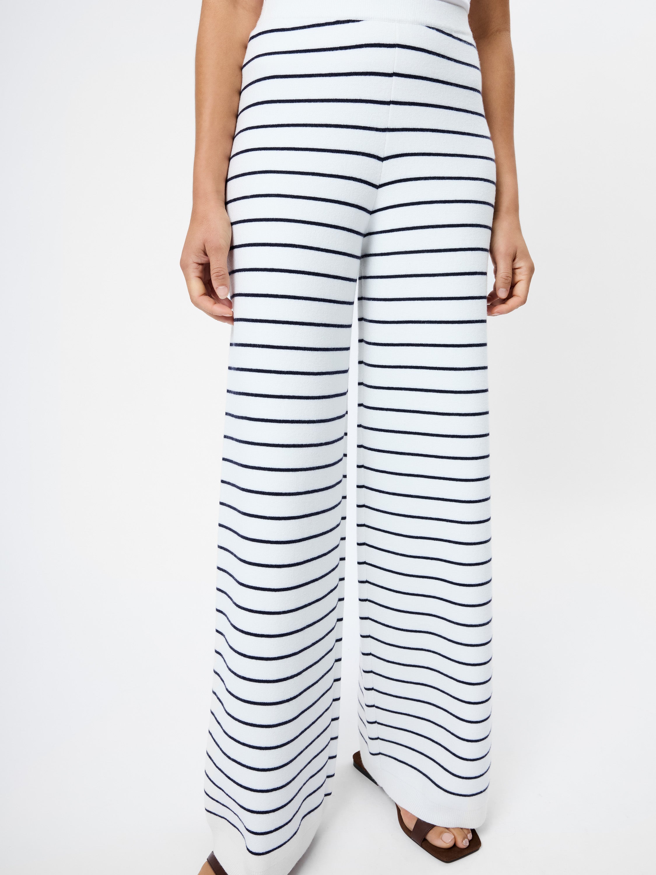 MARLEY KNIT STRIPED WIDE LEG PANT View 2 | Pants