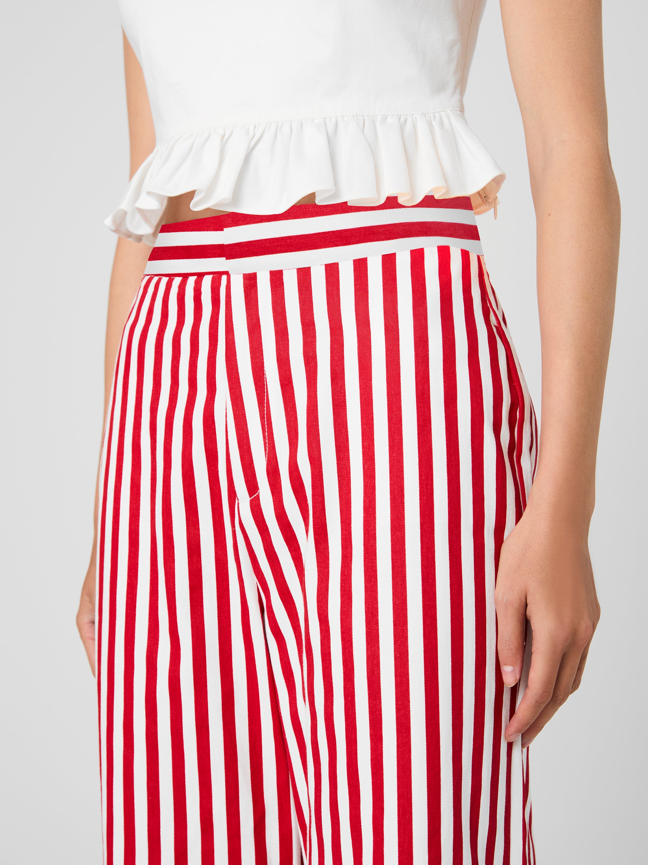 KELLER COTTON STRIPED TROUSERS VIEW 3 | Pants