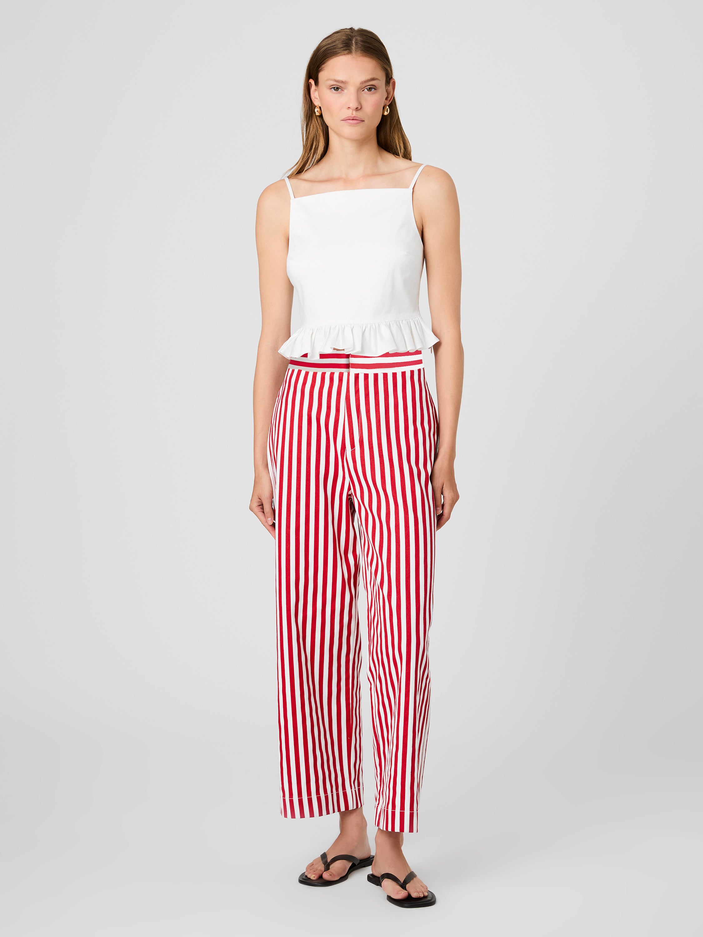 KELLER COTTON STRIPED TROUSERS VIEW 6 | Pants