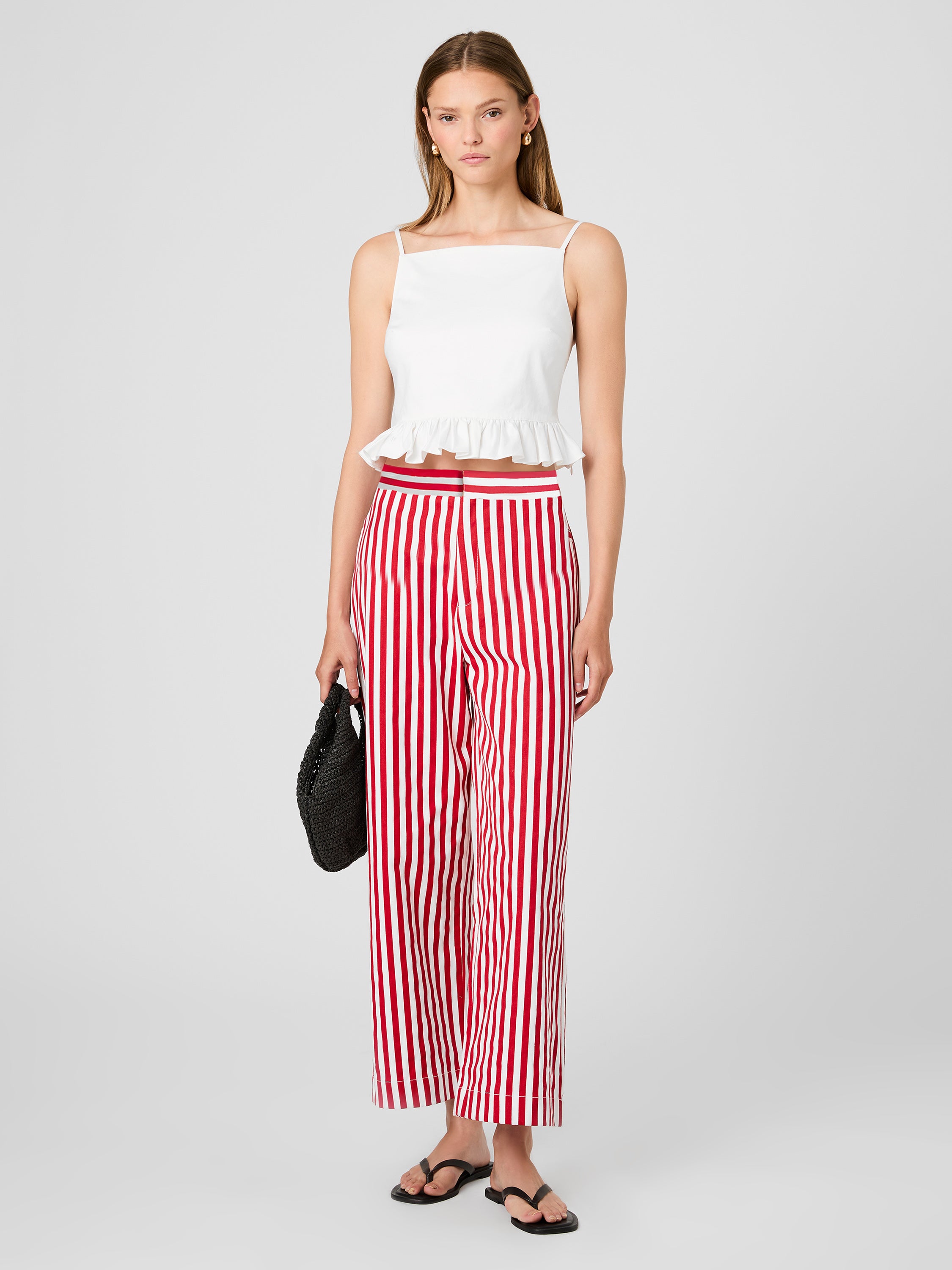 KELLER COTTON STRIPED TROUSERS View 1 | Pants