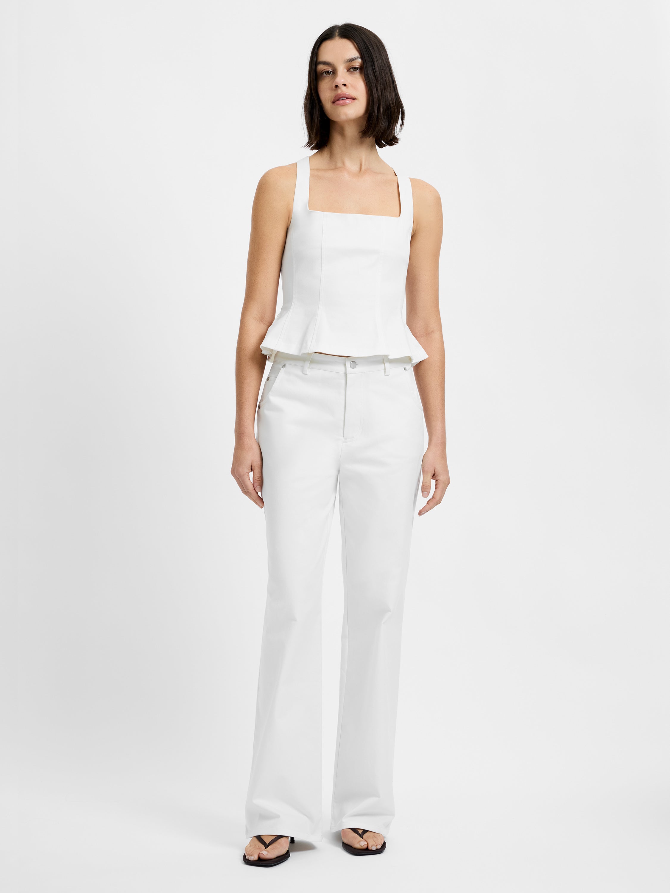 INEZ COTTON RELAXED LEG TROUSERS View 1 | Pants