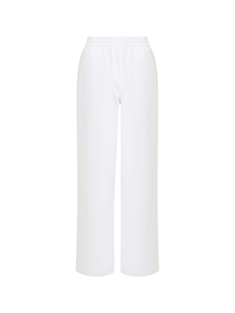 Alania Lyocell Blend Trousers Linen White | French Connection US