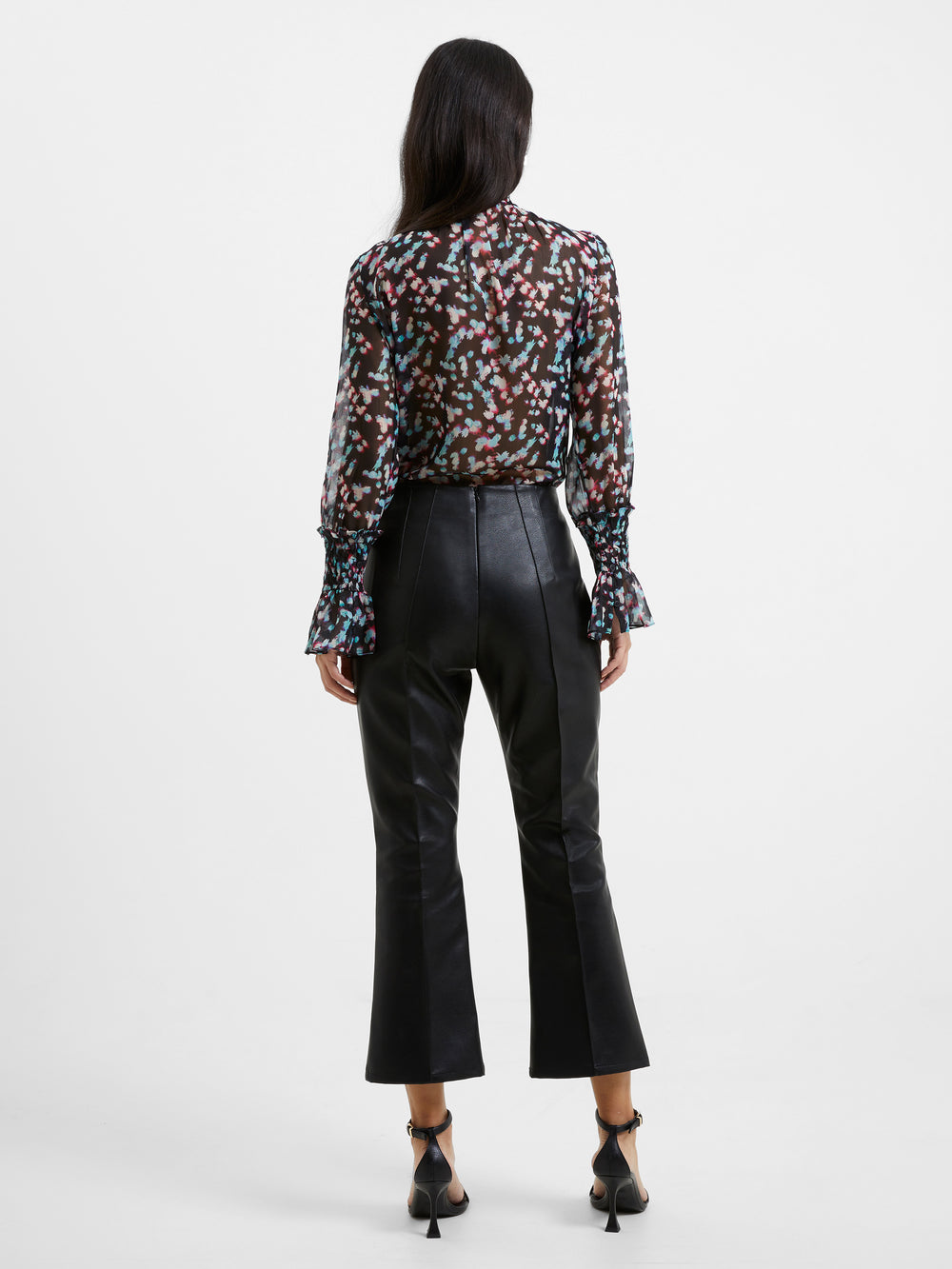 Claudia Faux Stretch Trousers Blackout | French Connection US