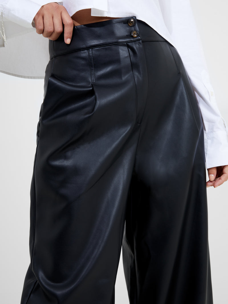 Crolenda PU Trousers Blackout | French Connection US
