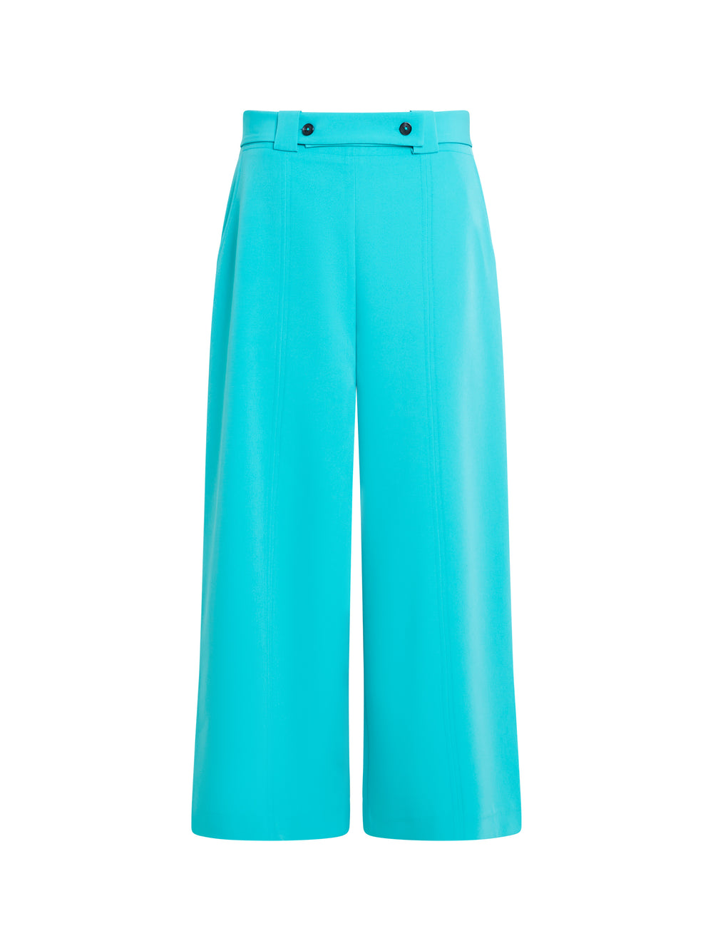 Crepe Women's Stretchy Tapered Fit Salon Trousers, Teal