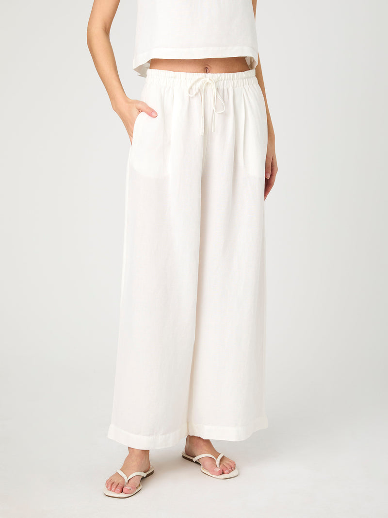 Birdie Linen Wide Leg Trouser
