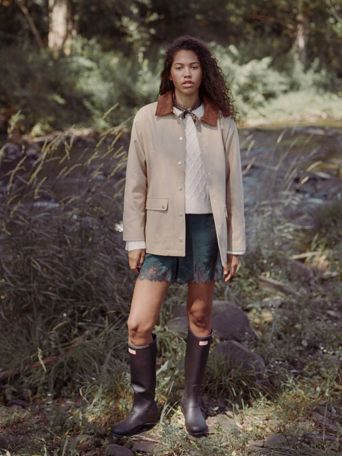 BARN JACKET WITH CORDUROY COLLAR VIEW 4