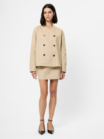 Cotton Twill Double Breasted Jacket