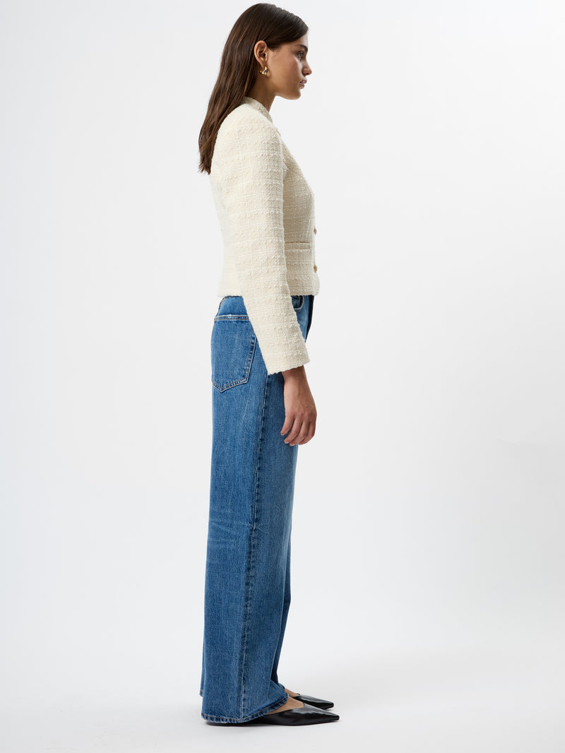 Structured Tweed Slim Fit Jacket