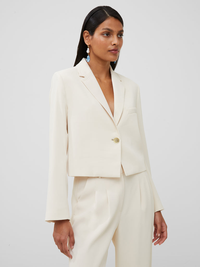 Harry Suiting Cropped Blazer Classic Cream | French Connection US