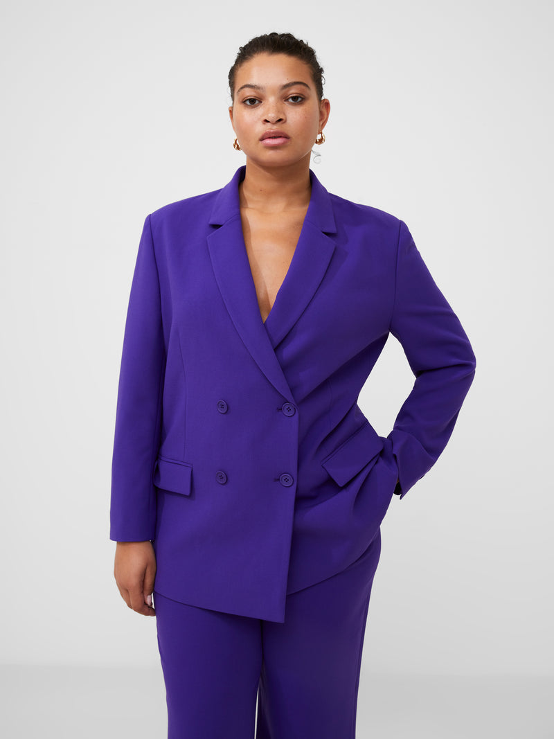 Whisper Double Breasted Blazer Cobalt Violet | French Connection US