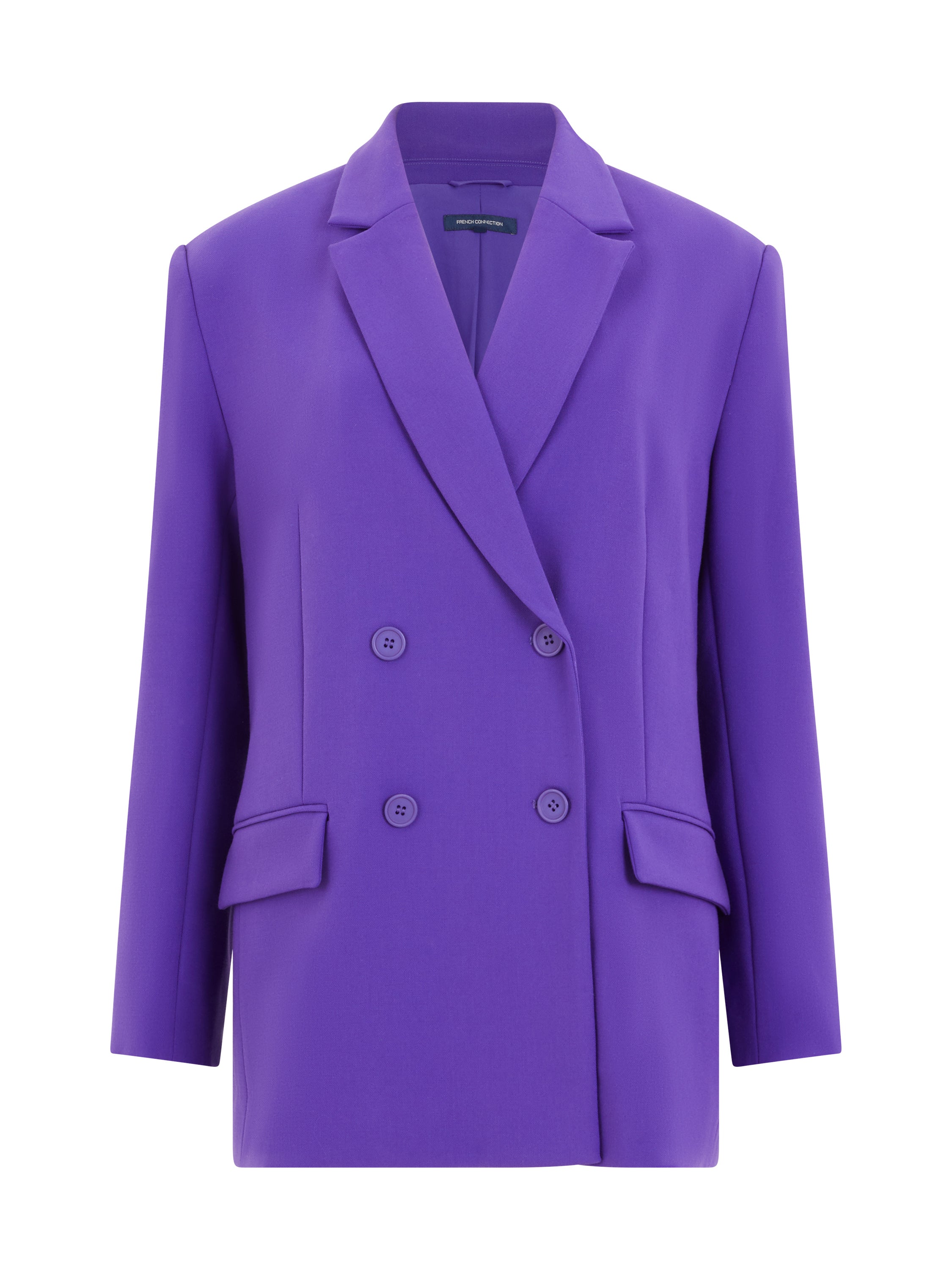 Whisper Double Breasted Blazer Cobalt Violet | French Connection US