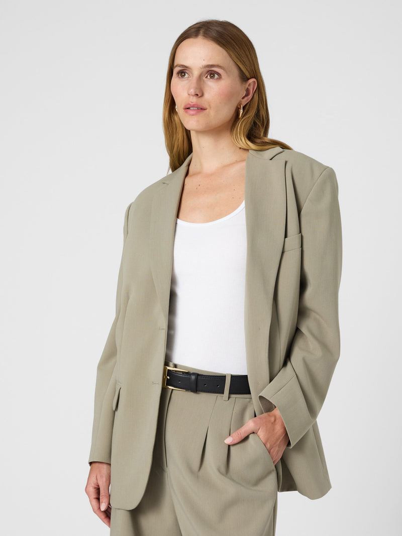 Azra Twill Blazer Light Olive | French Connection US Azra Twill Blazer Light Olive | French Connection US