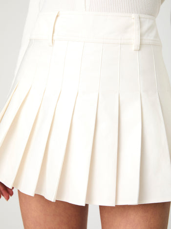 Sabine Twill Pleated Mini Skirt