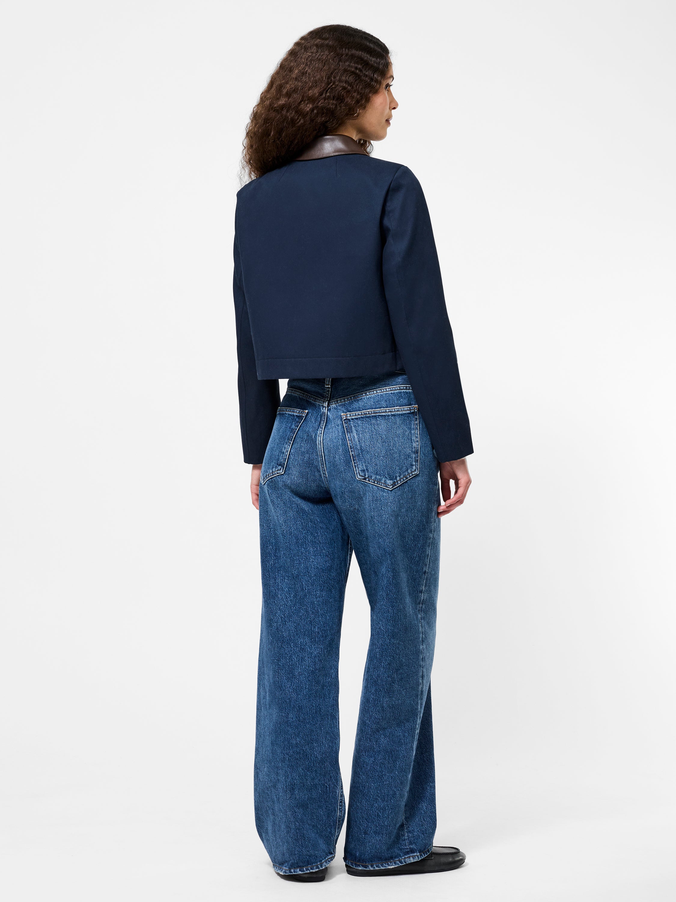 Contrast Trim Two Pocket Jacket