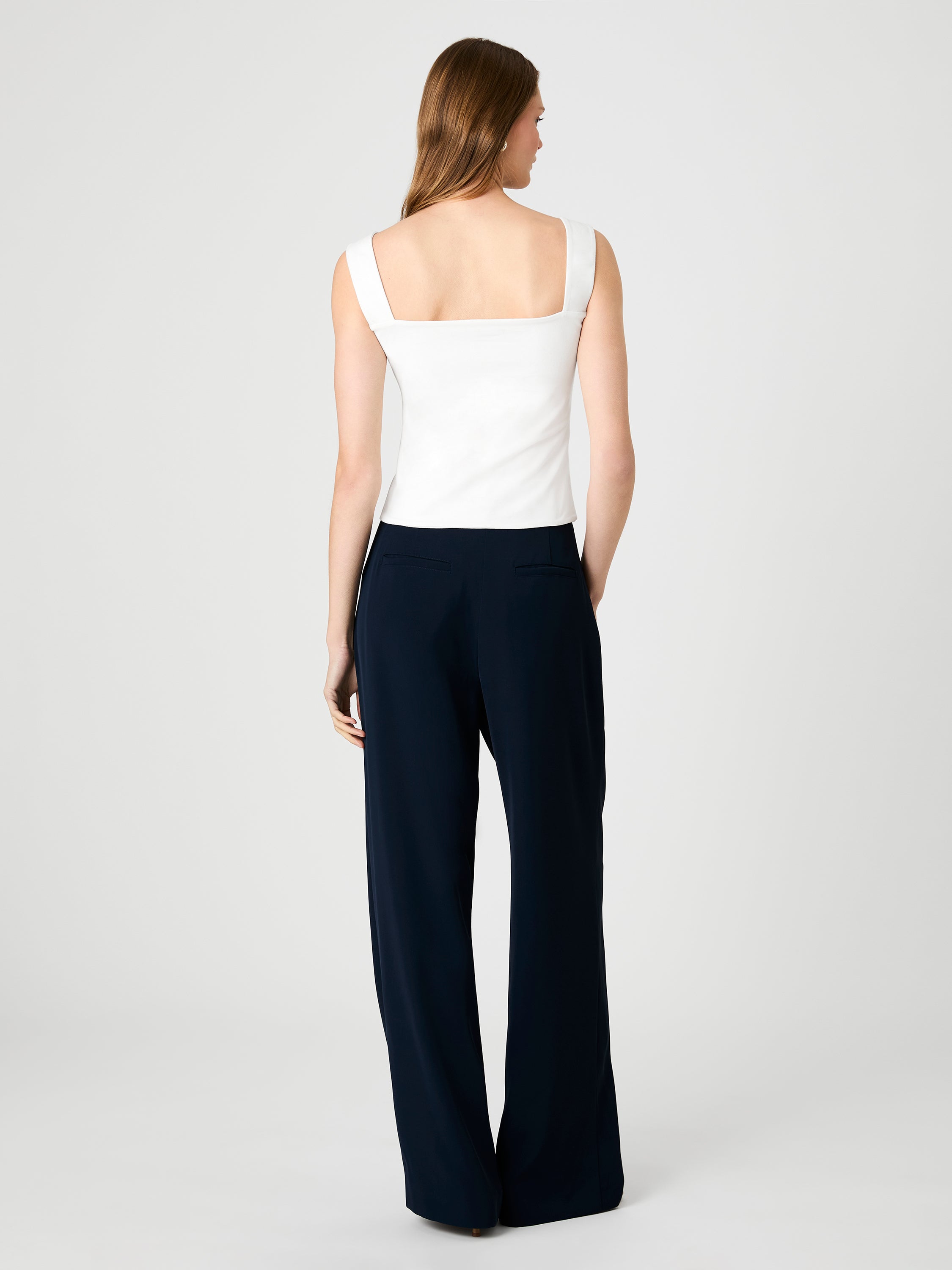 MAISIE JERSEY KNIT RUCHED FRONT TANK VIEW 4