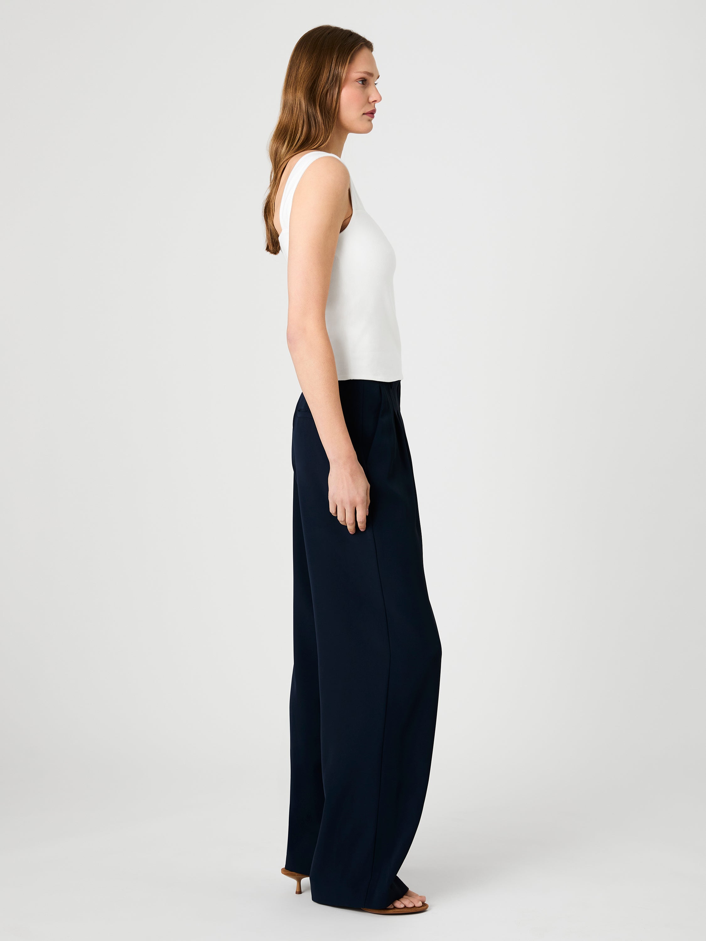 MAISIE JERSEY KNIT RUCHED FRONT TANK VIEW 6