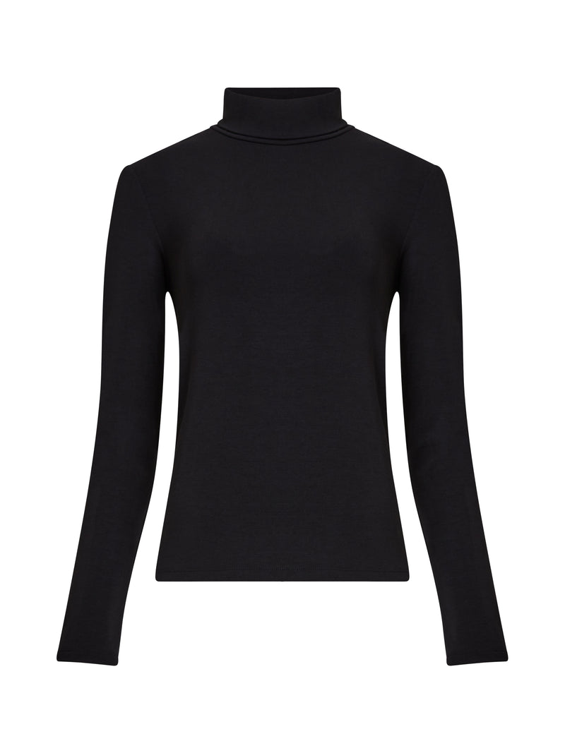 Roy Viscose Turtleneck Top Blackout | French Connection US
