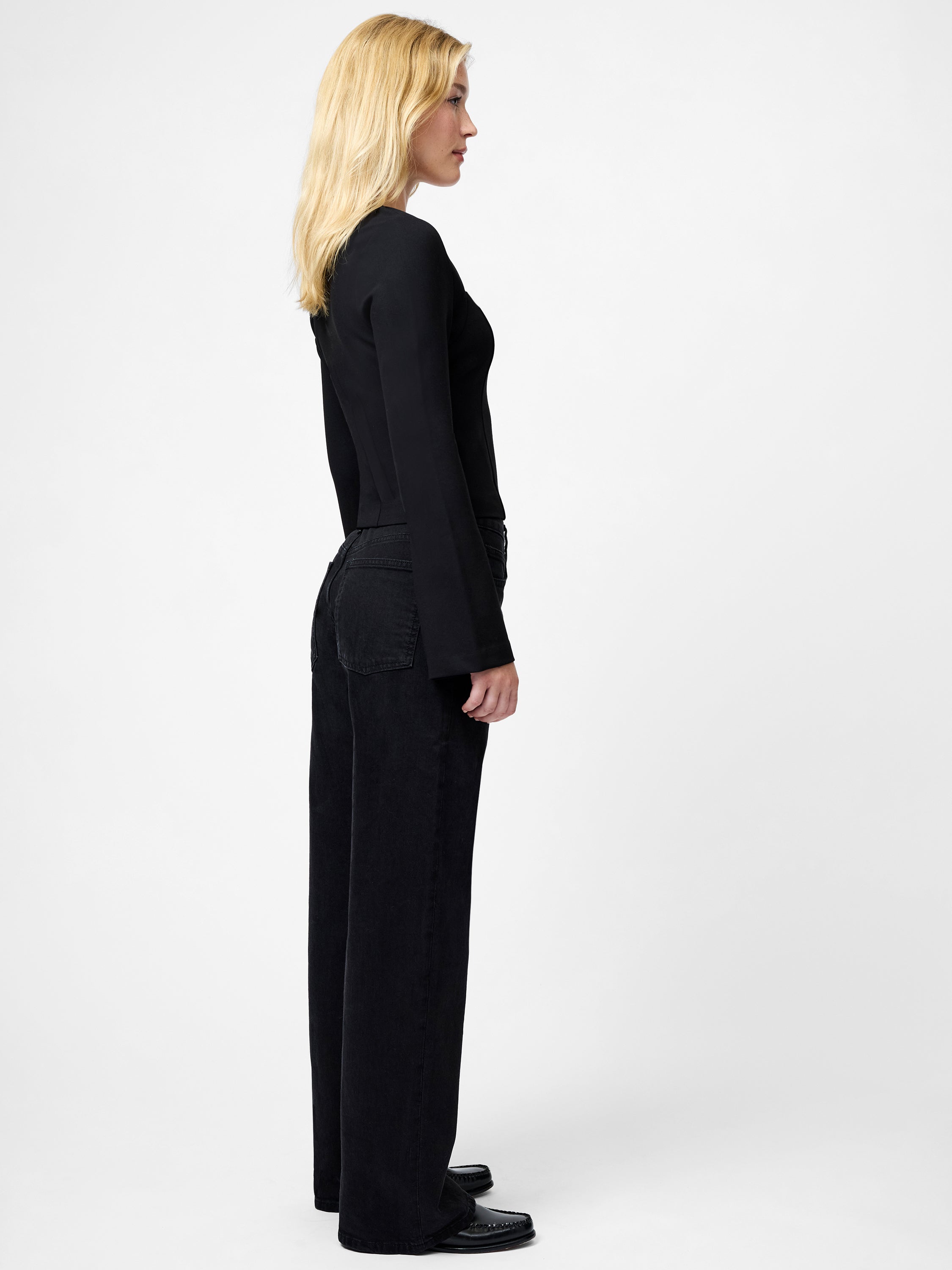 Cleo Ponte Long Sleeve Fitted Top