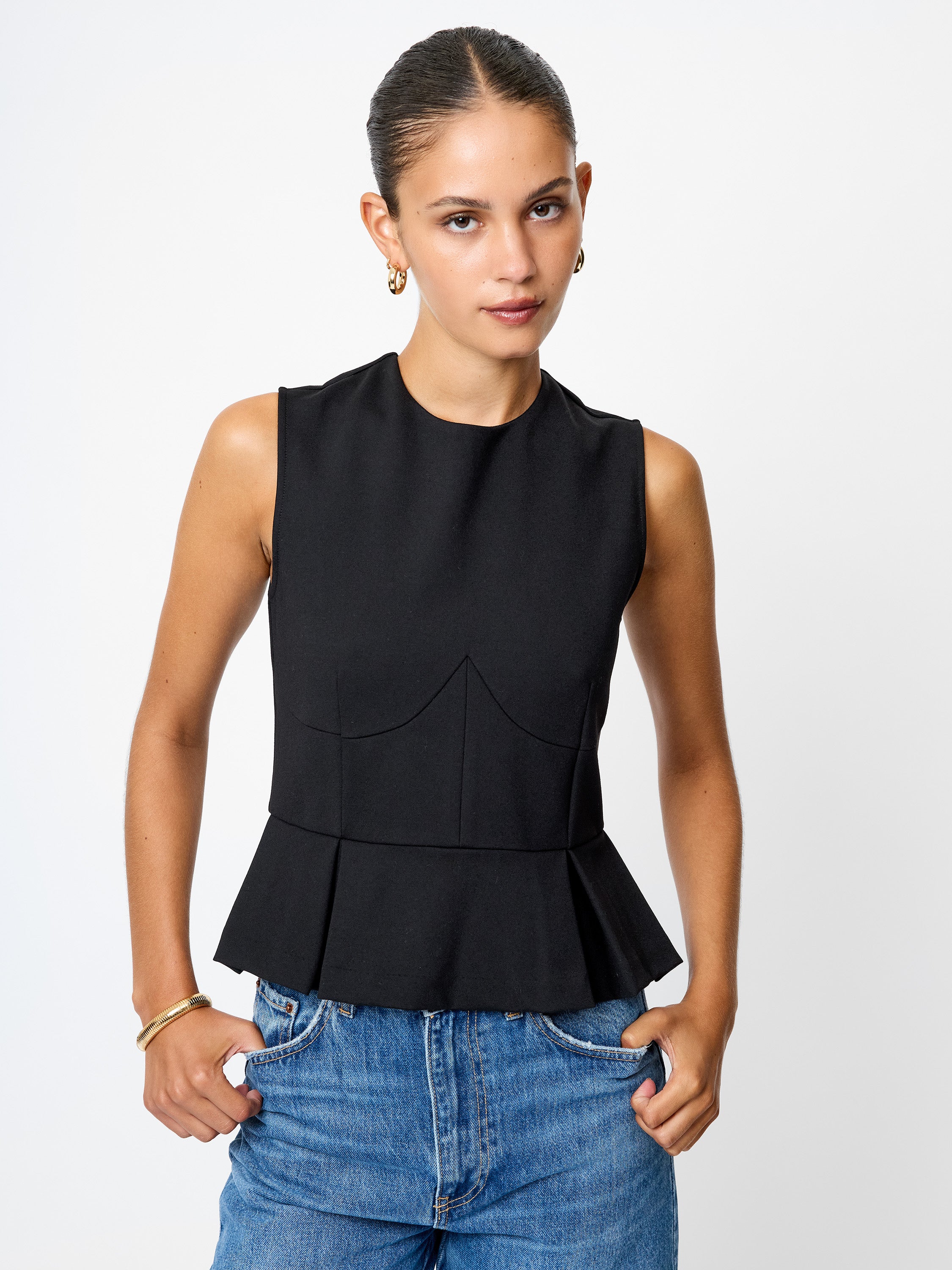 Korinthos Sleeveless Peplum(black／L) Korinthos Sleeveless Peplum(black／L) Korinthos Sleeveless Peplum