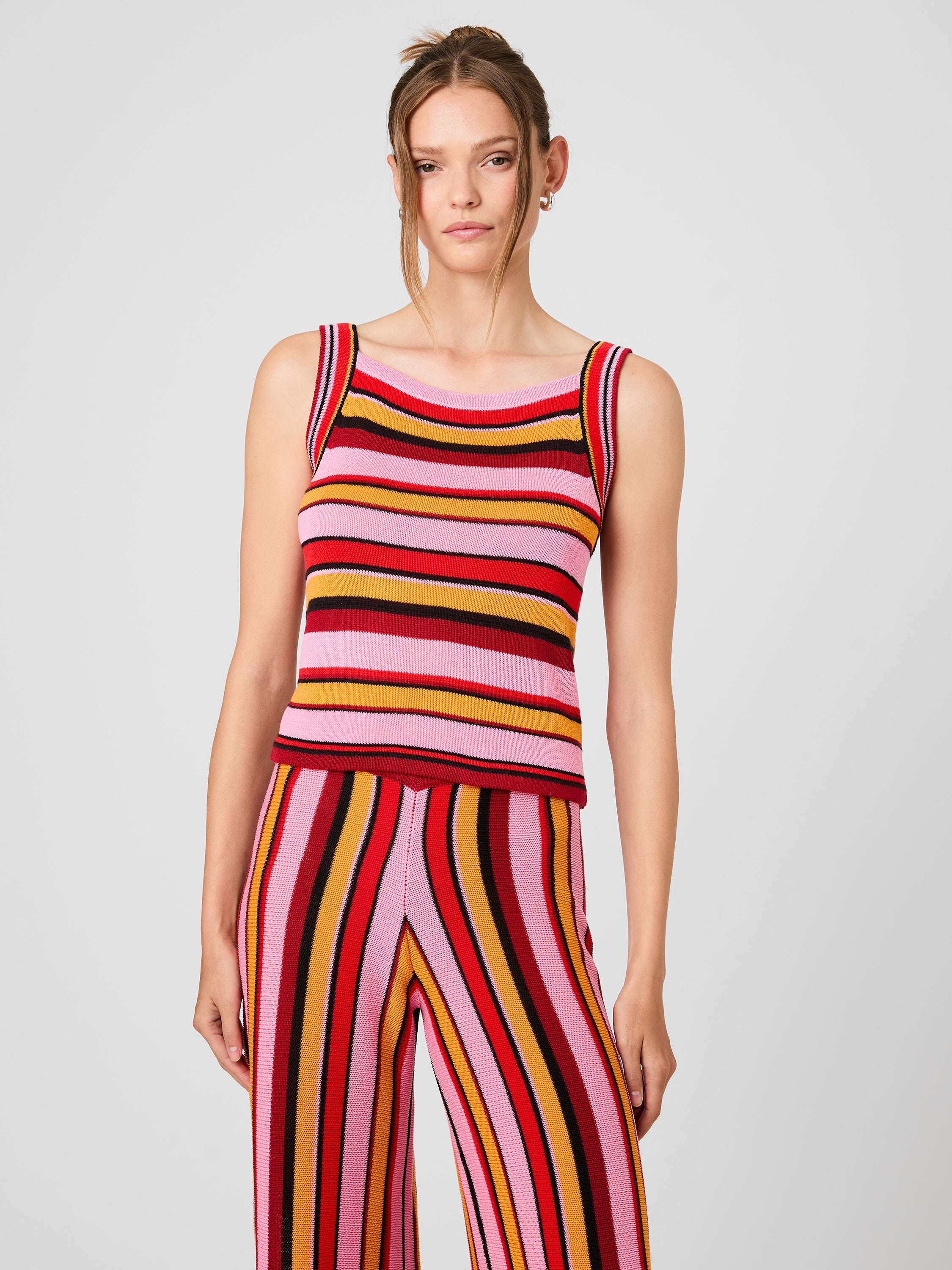 MOTLEY KNIT SLEEVELESS TOP View 1 | New Arrivals