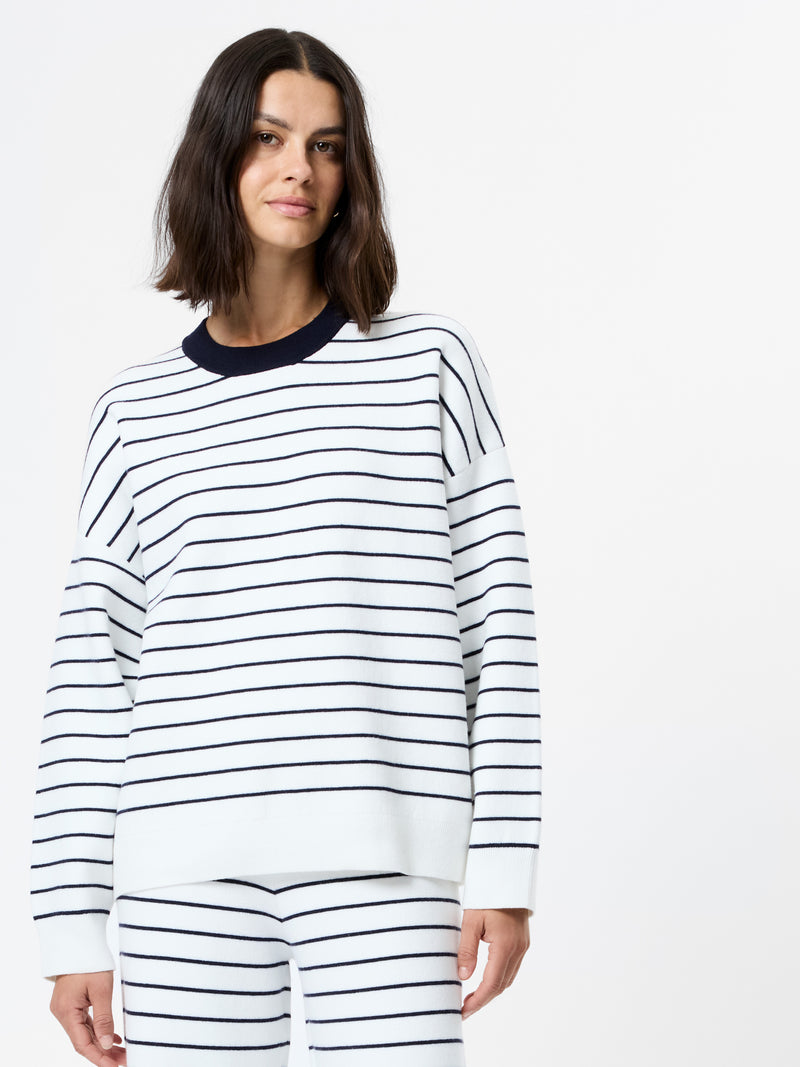 Marley Knit Striped Crew Neck