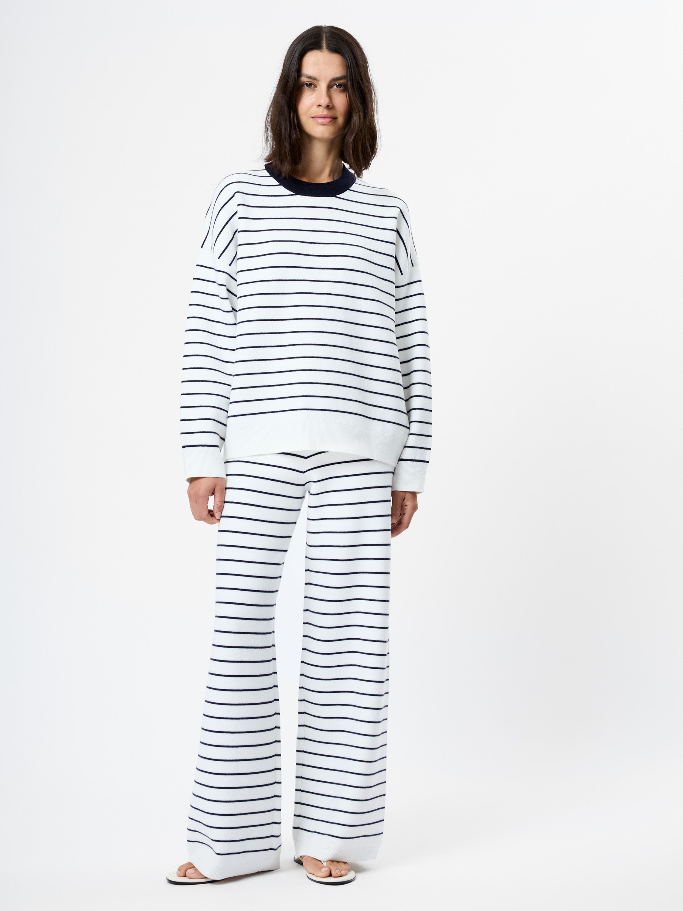 Marley Knit Striped Crew Neck