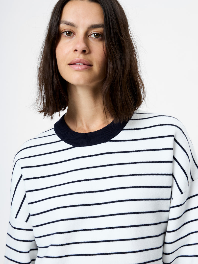 Marley Knit Striped Crew Neck