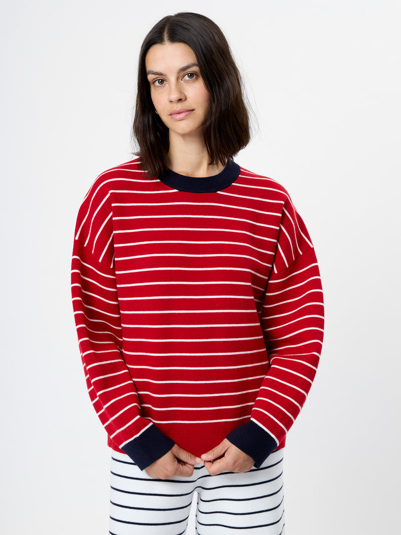 Marley Knit Striped Crew Neck