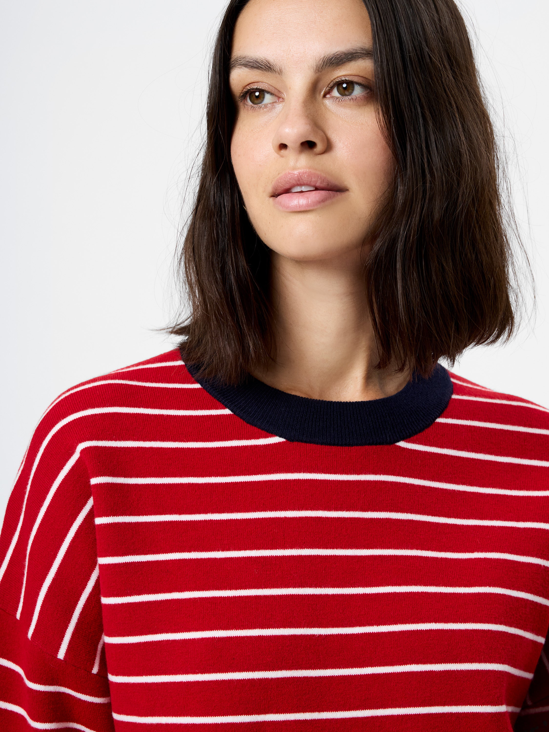 Marley Knit Striped Crew Neck