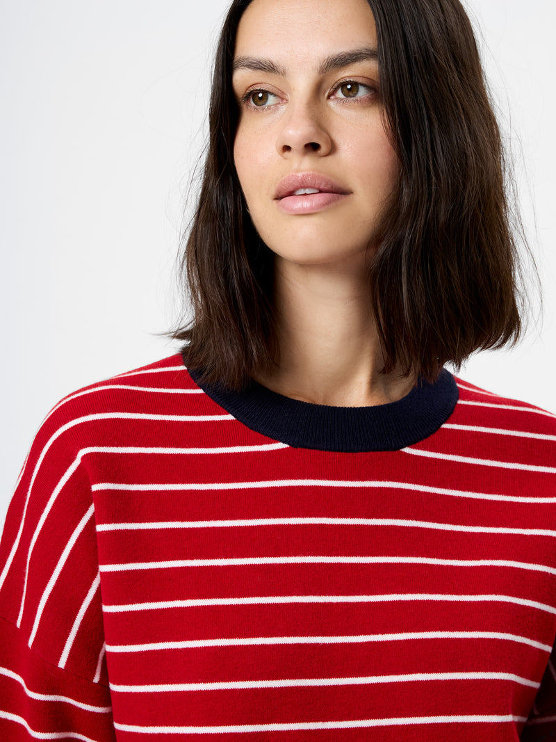 Marley Knit Striped Crew Neck