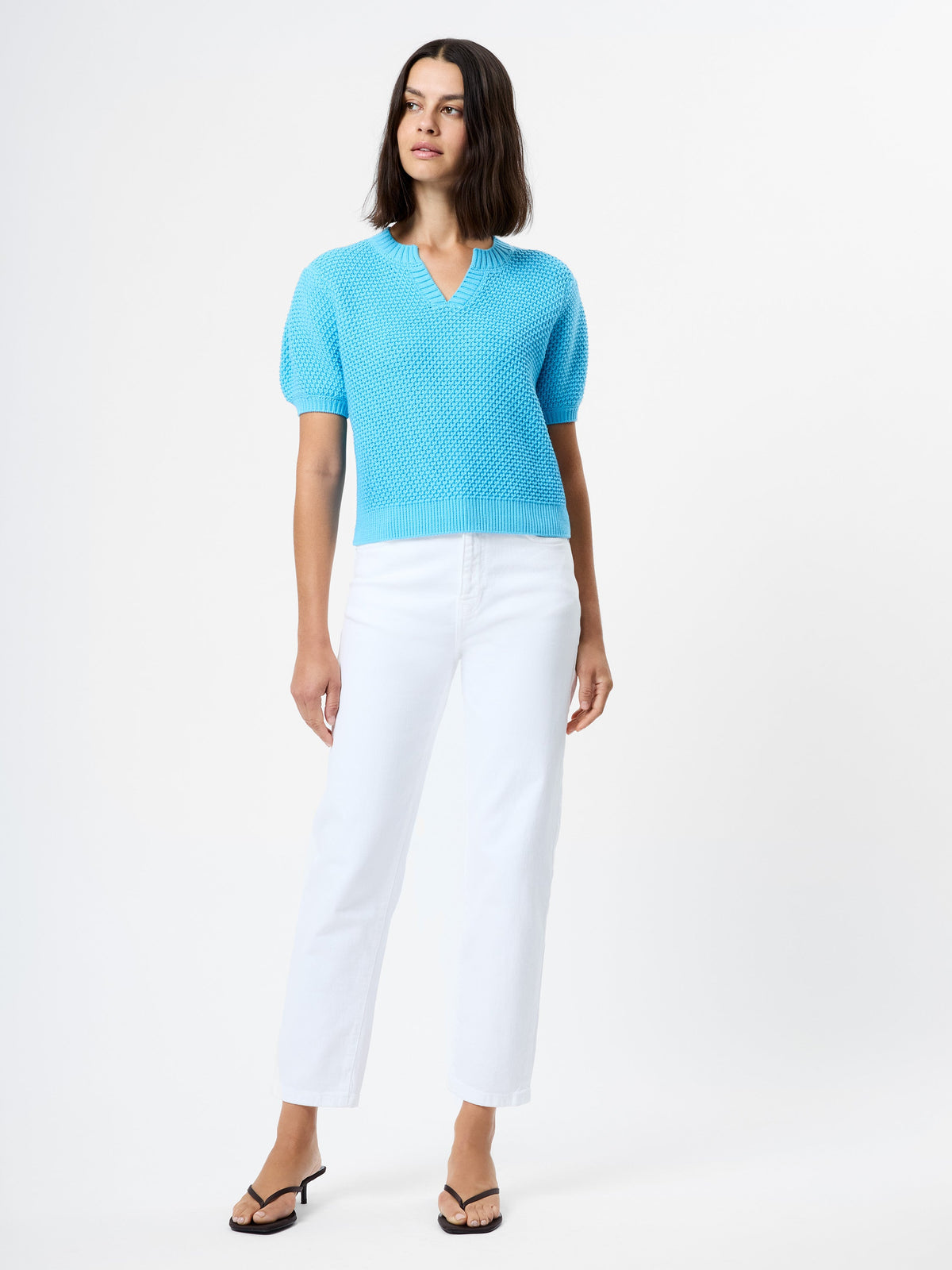Remy Cotton Blend V Neck Top | French Connection US