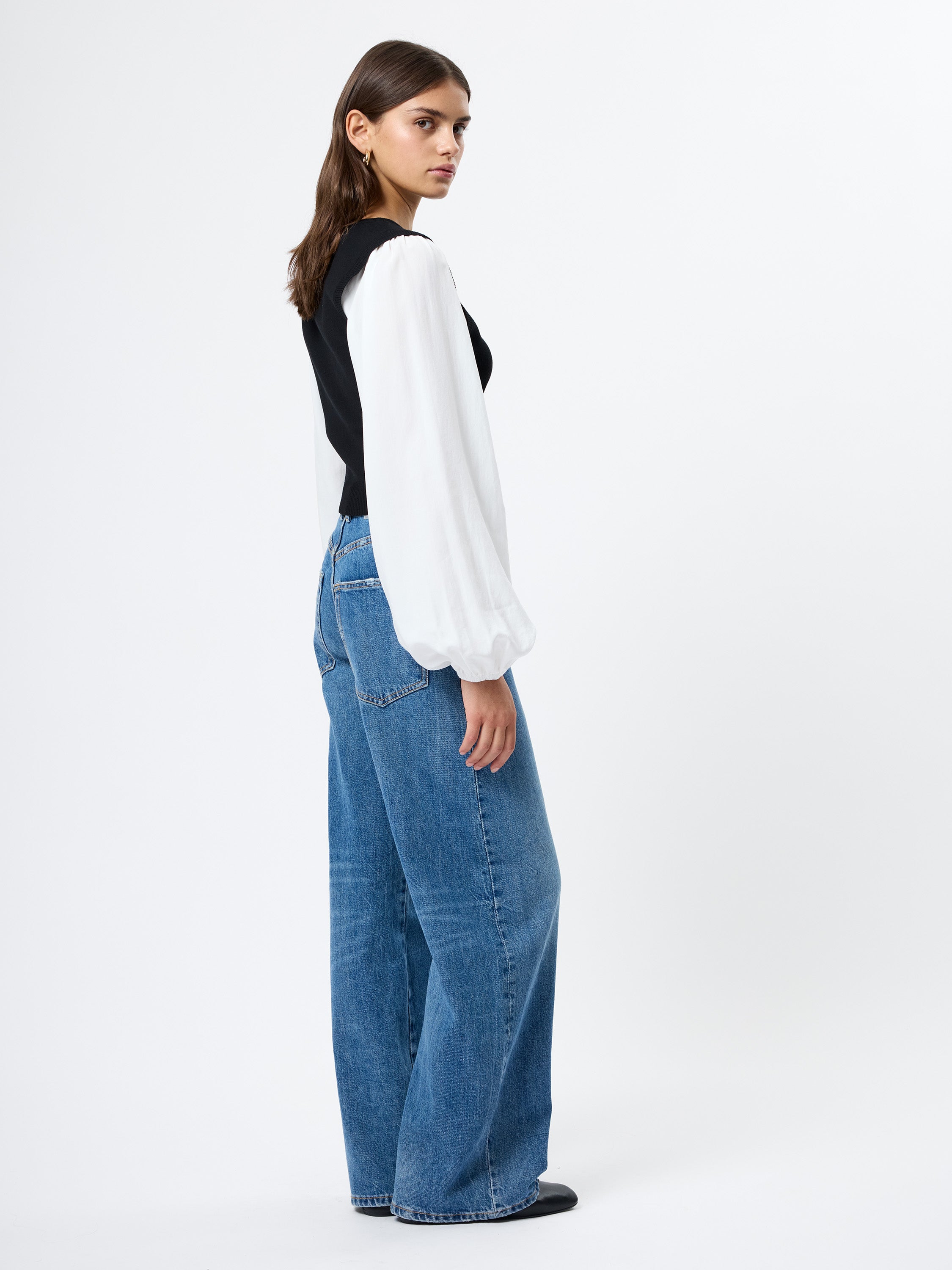 Maxime Knit Shirting Long Sleeve Top