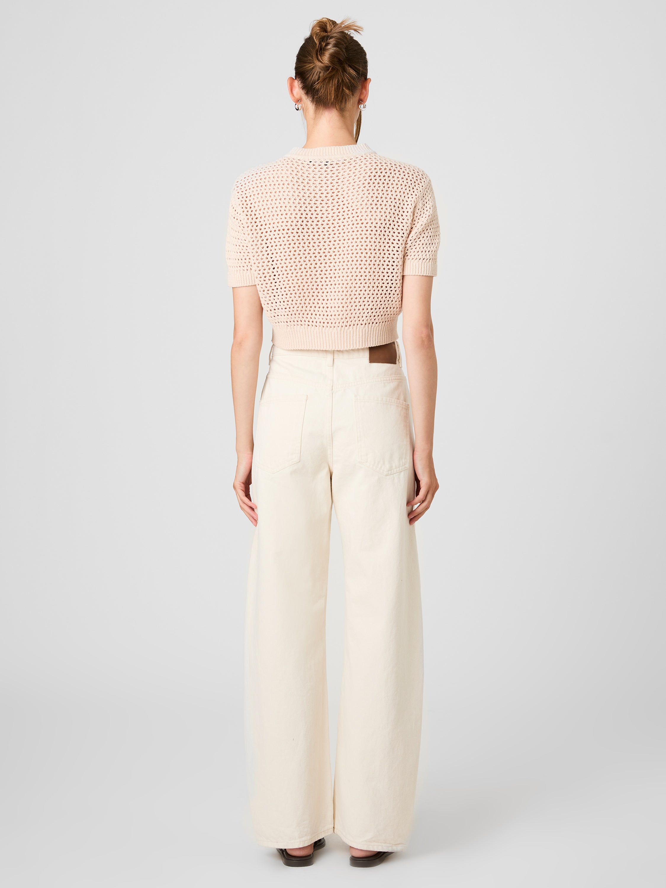 TEDDY ALL OVER KNIT SHORT SLEEVE TOP VIEW 3 | Women's Shop All