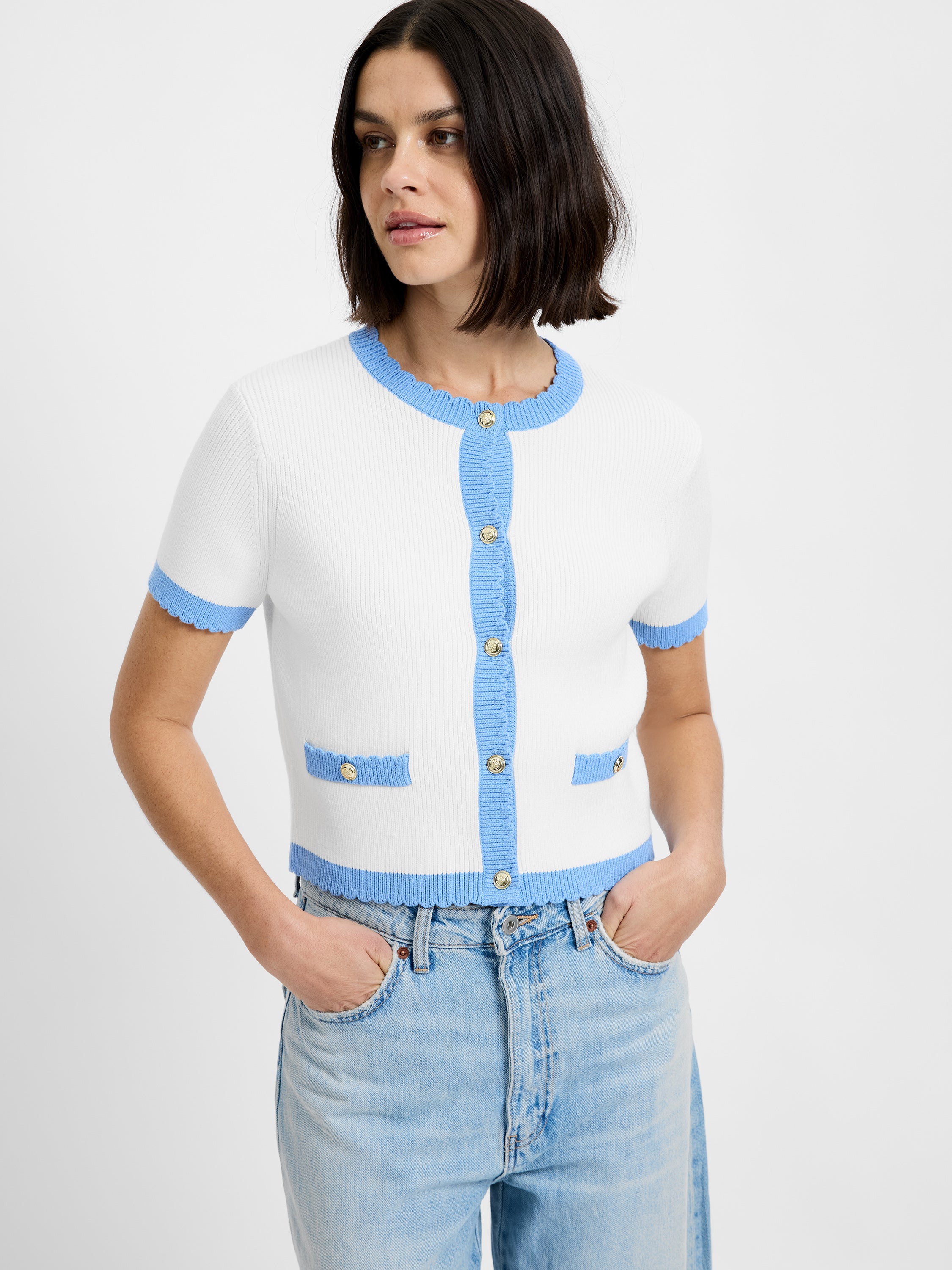 like★今季★IRENE★Random Rib Knit Tops Edgy Everyday Ribbed Knit Zip-Front Top | Windsor