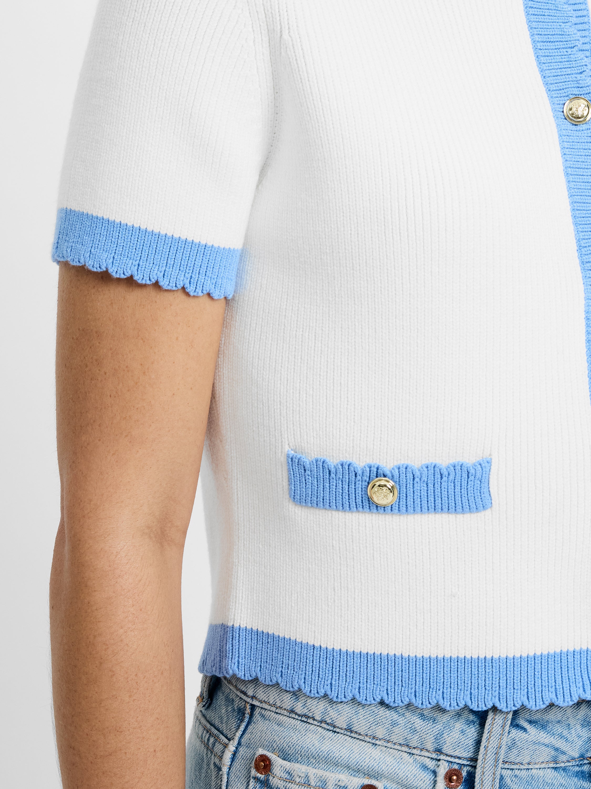 BENNET RIB KNIT SHORT SLEEVE TOP VIEW 4